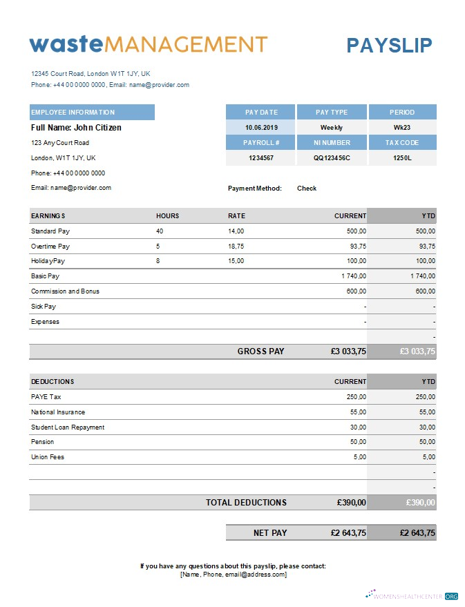 Download waste management company earning statement template in Excel and PDF formats Photoshop template